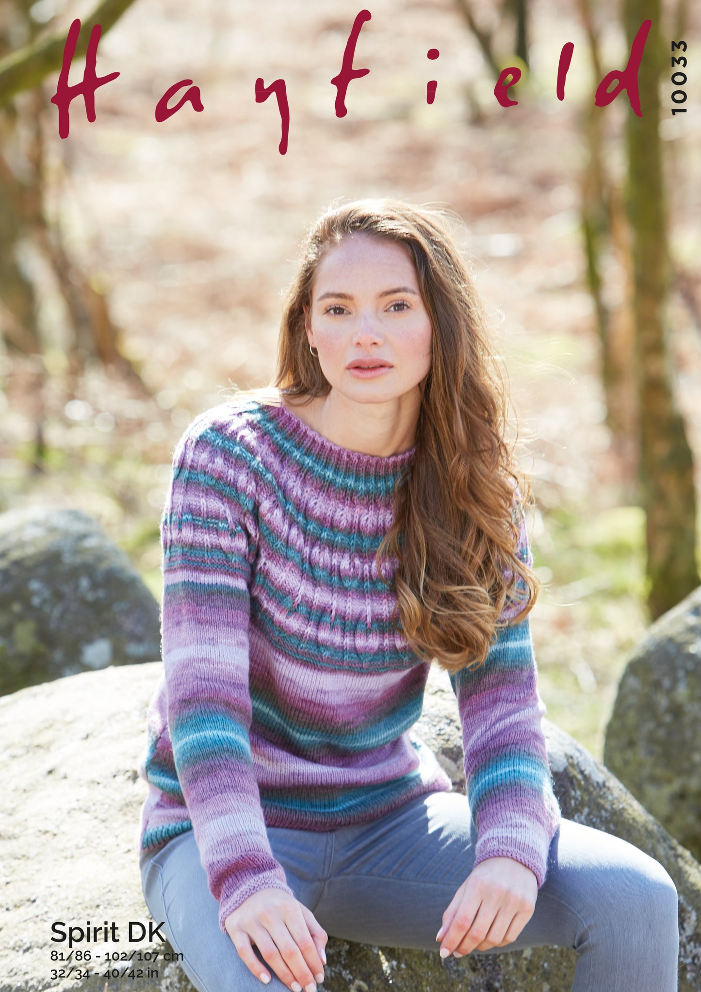 SIRDAR 10033 Smocked/Leaf Pattern Yoke Sweater in Hayfield Spirit DK