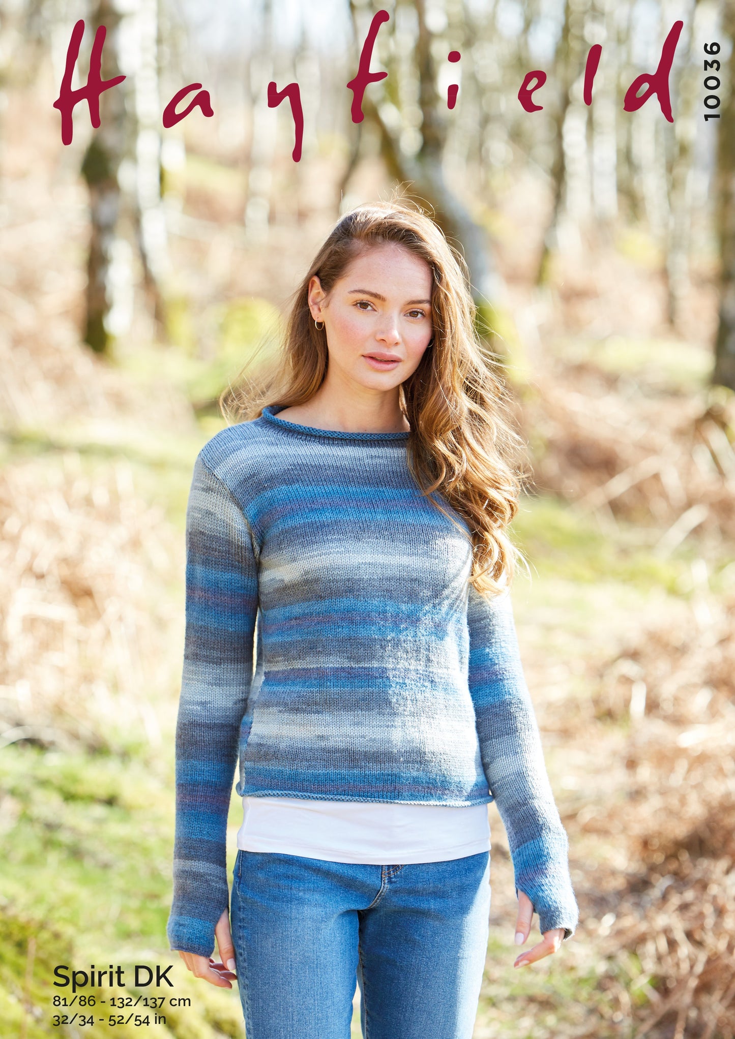 SIRDAR 10036 Thumb‑Holes Roll‑Neck Sweater in Hayfield Spirit DK