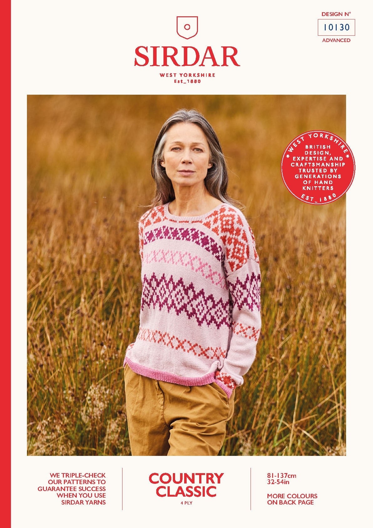 SIRDAR 10130 Fairisle Slouchy Sweater in Sirdar Country Classic 4 Ply
