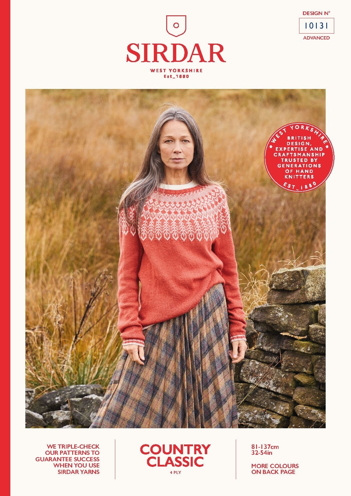 SIRDAR 10131 Fairisle Yoked Sweater in Sirdar Country Classic 4 Ply