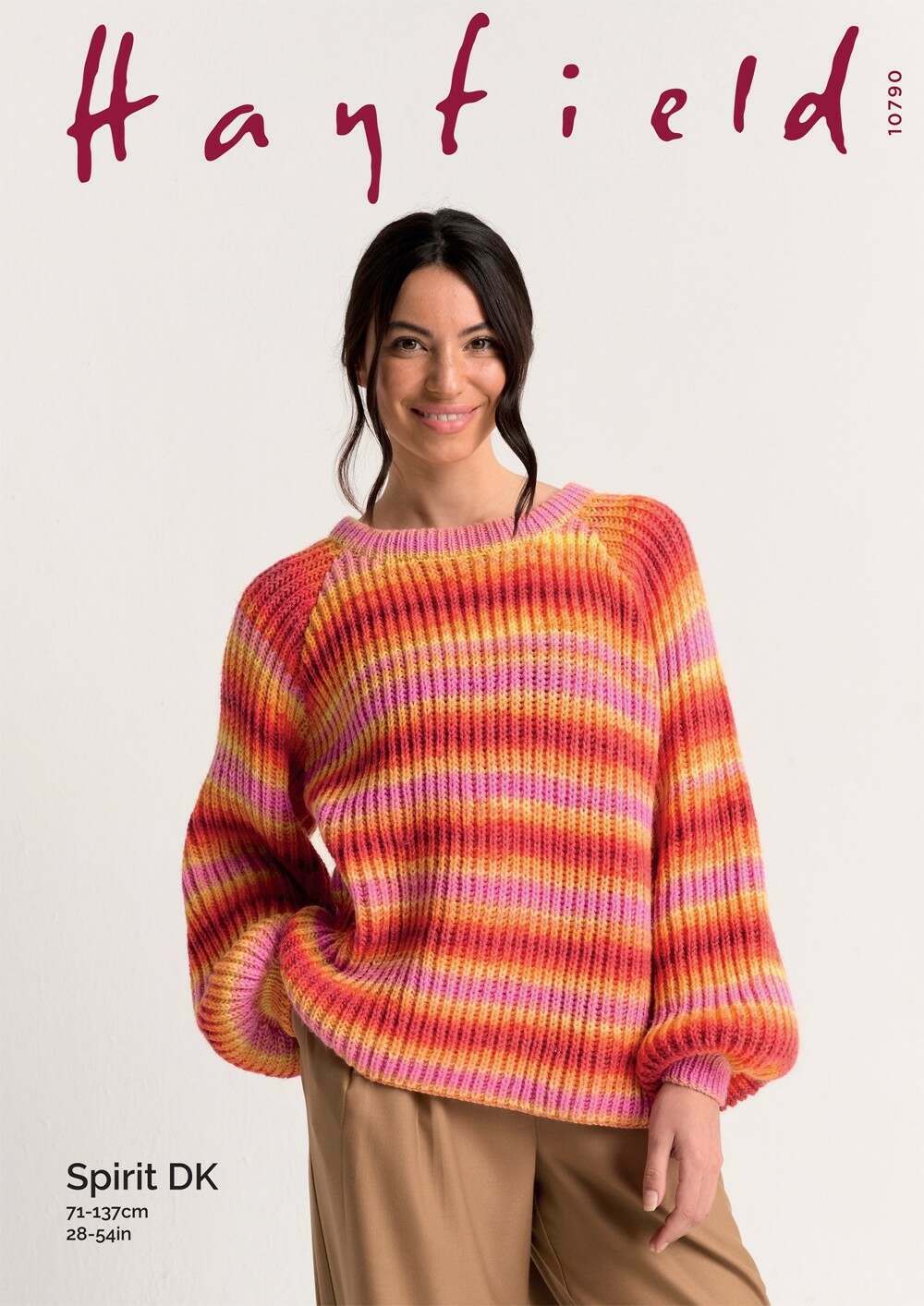 SIRDAR 10790 Raglan Rib Sweater in Hayfield Spirit DK