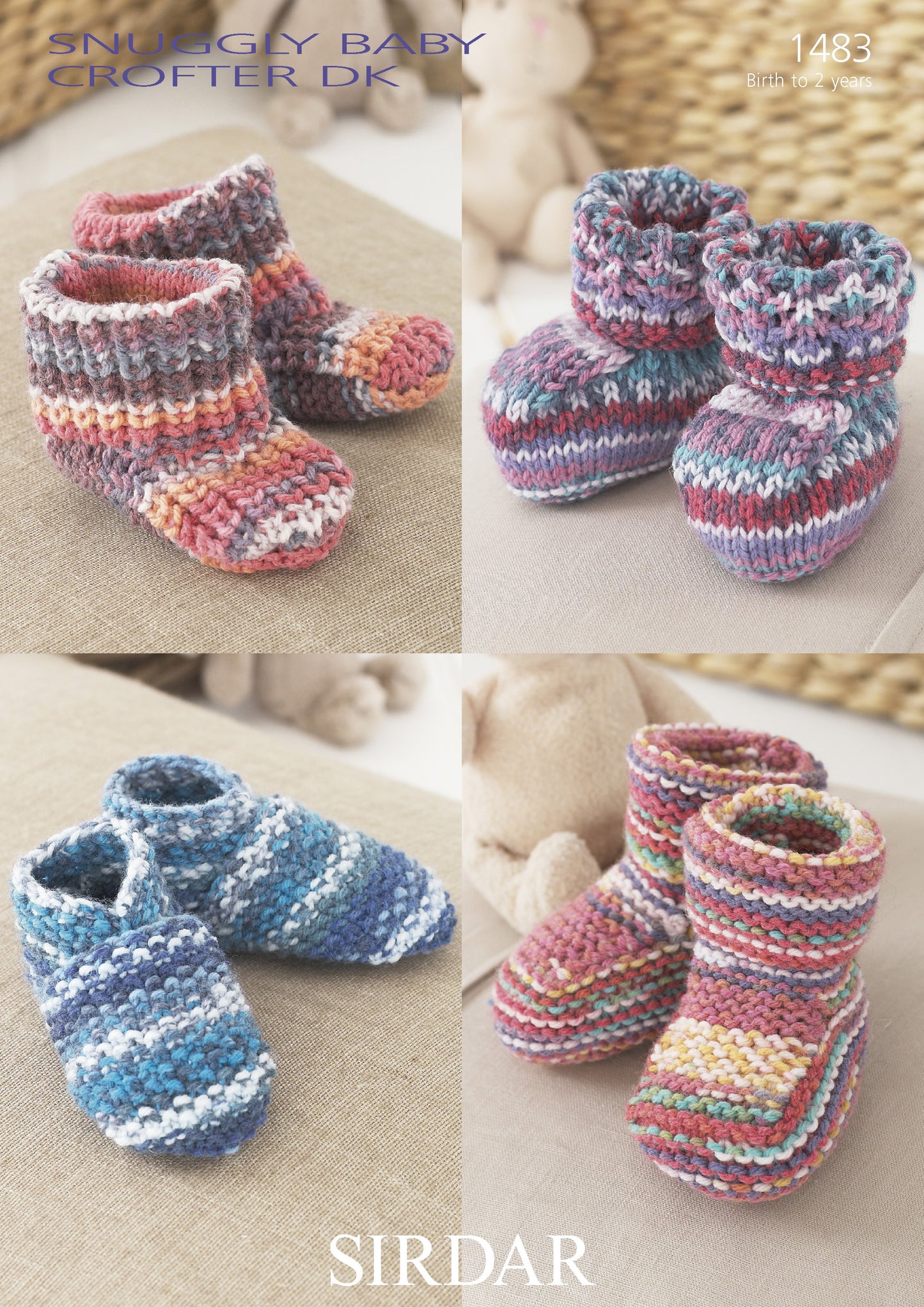 SIRDAR 1483 Baby Crofter DK Bootees, Shoes and Boots