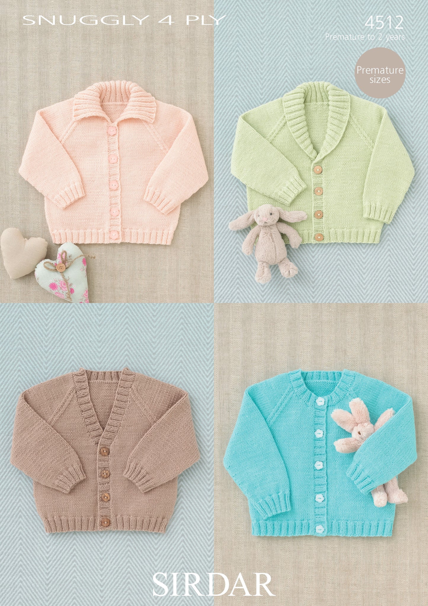 SIRDAR 4512 Baby's Raglan Cardigans