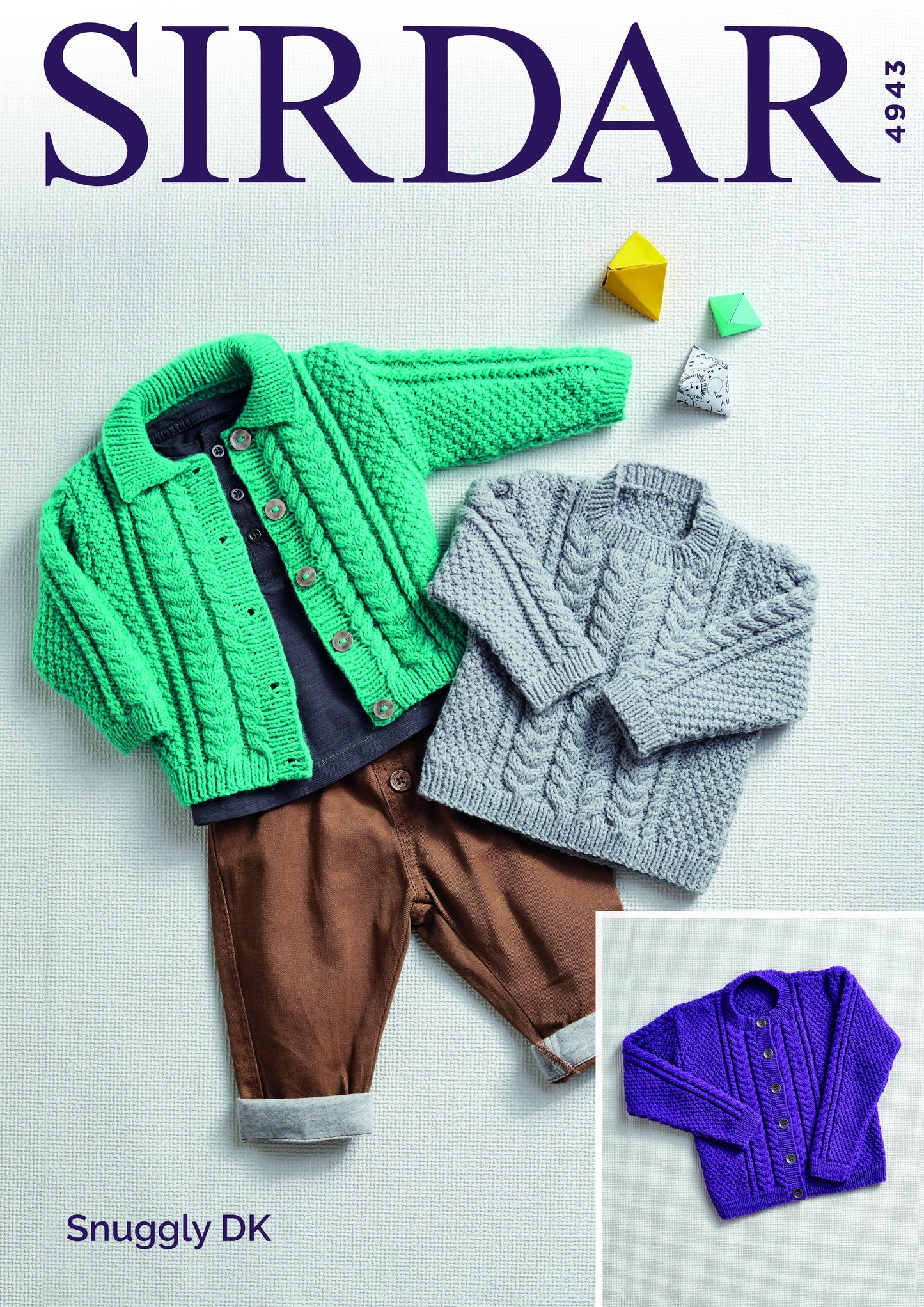 SIRDAR 4943 Baby Girl's and Boy's Cardigans, Bootees and Beret
