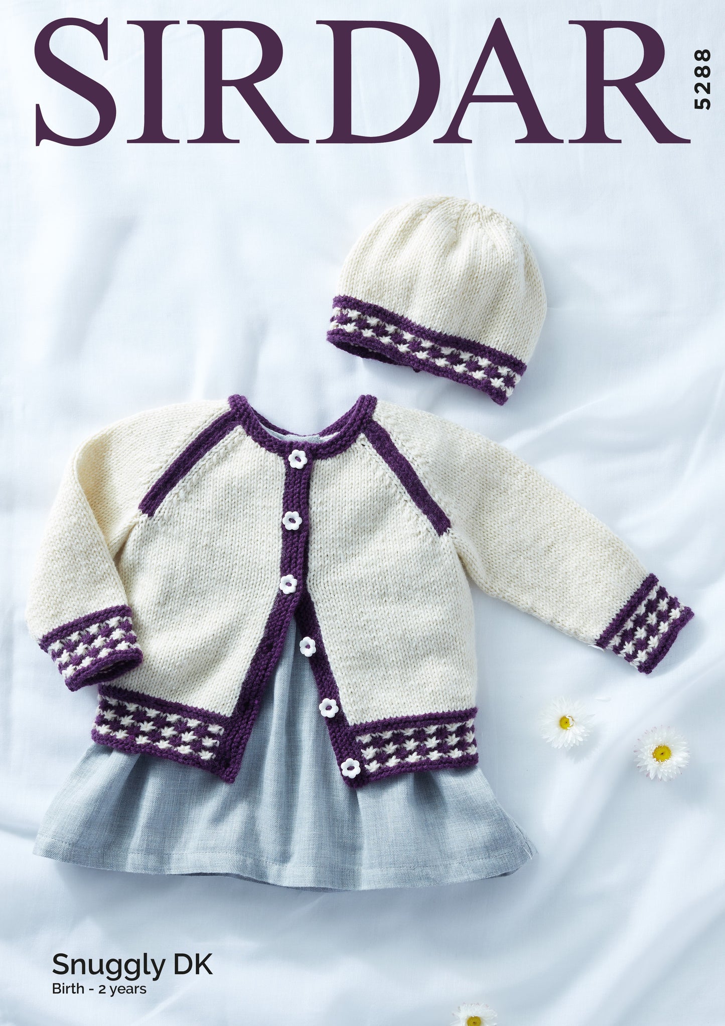 SIRDAR 5288 Baby Girl's Cardigan and Hat