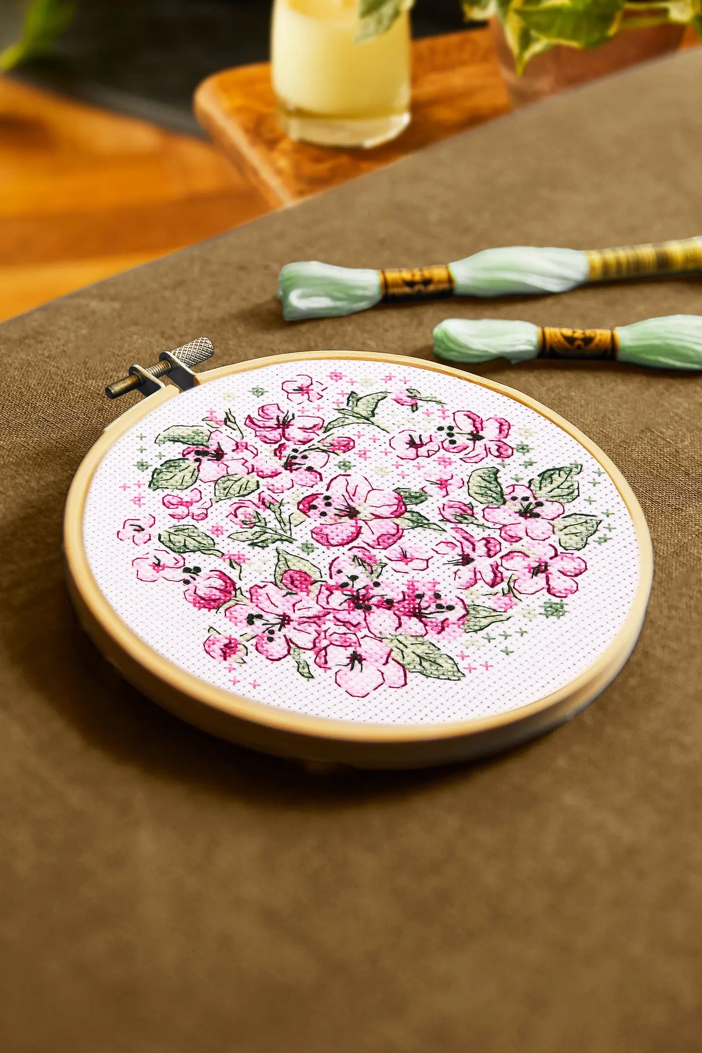 CHERRY BLOSSOM CROSS STITCH KIT