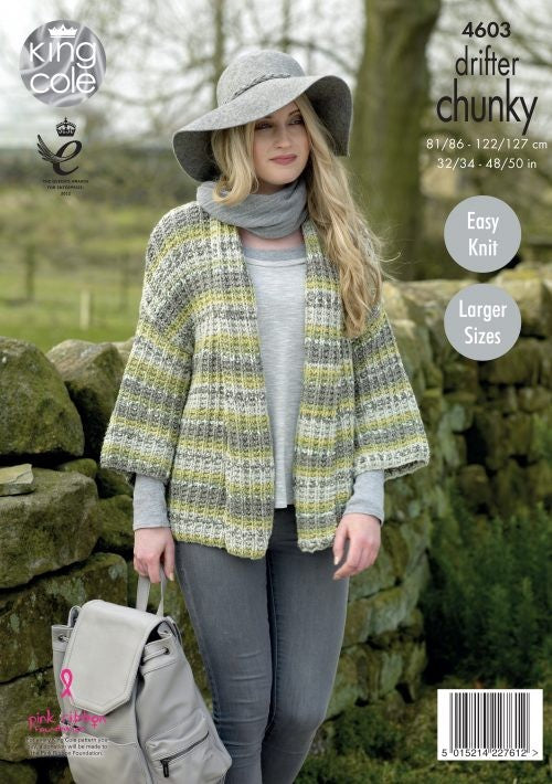 KING COLE 4603 Ladies Jackets in Drifter Chunky