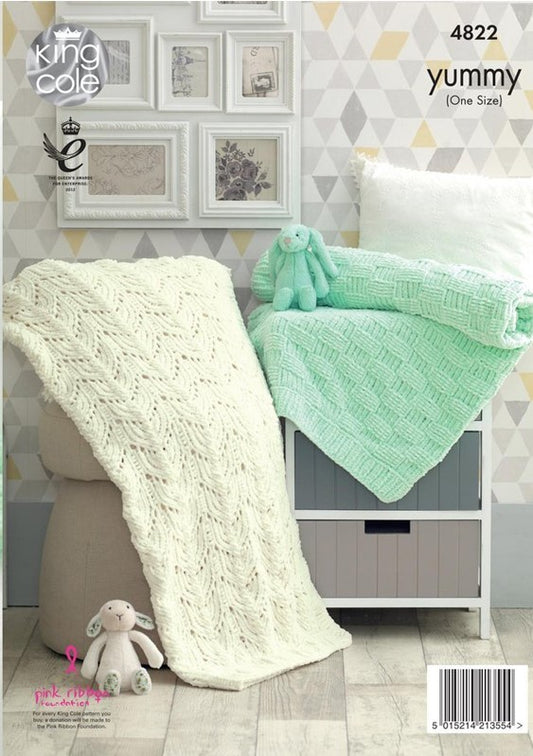 KING COLE 4822 Blankets in Yummy Chunky