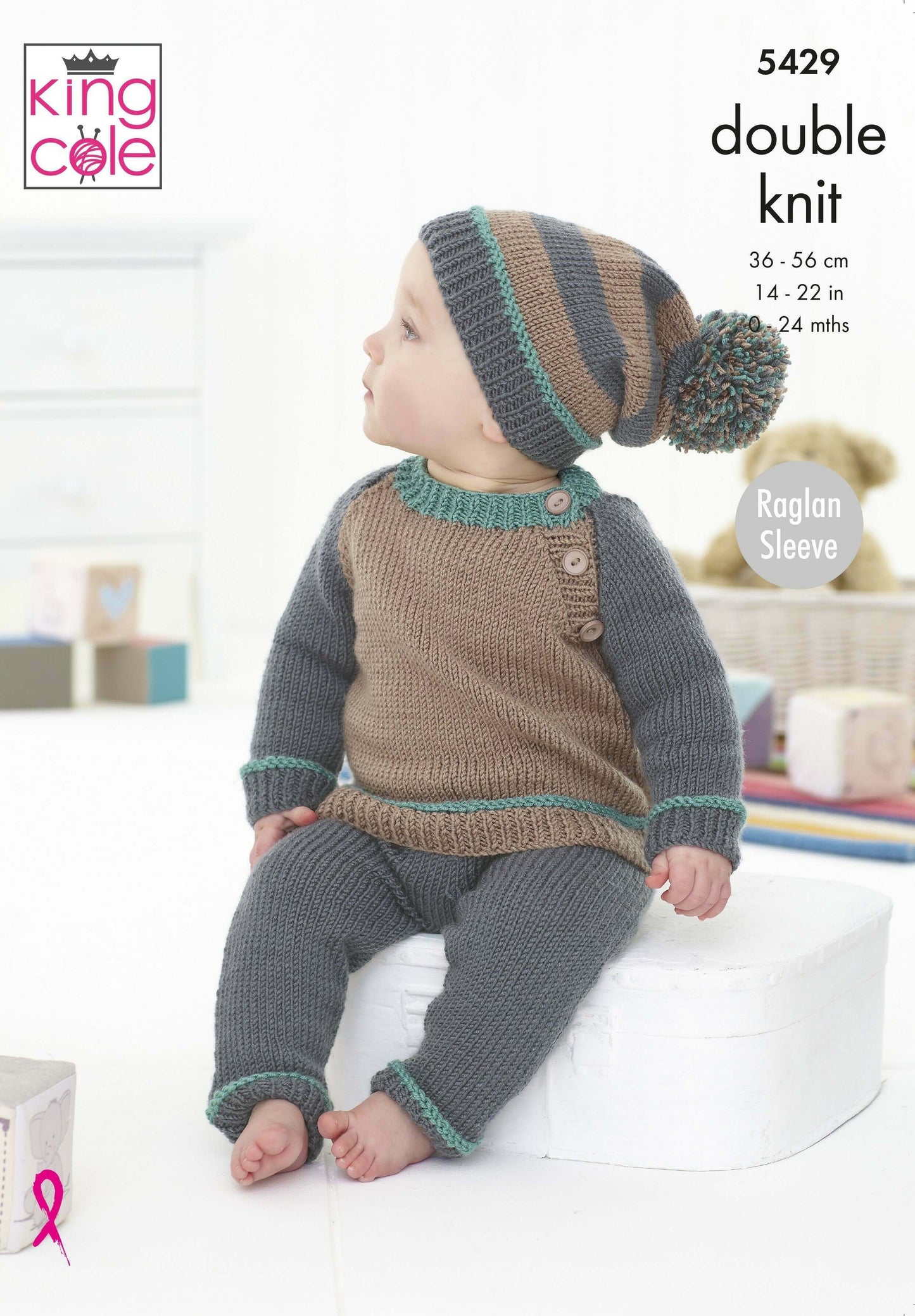 KING COLE 5429 Sweaters, Hats & Trousers in Cherished DK