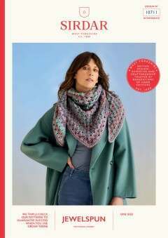 Sirdar 10711 Shawl in Jewelspun with Wool Chunky