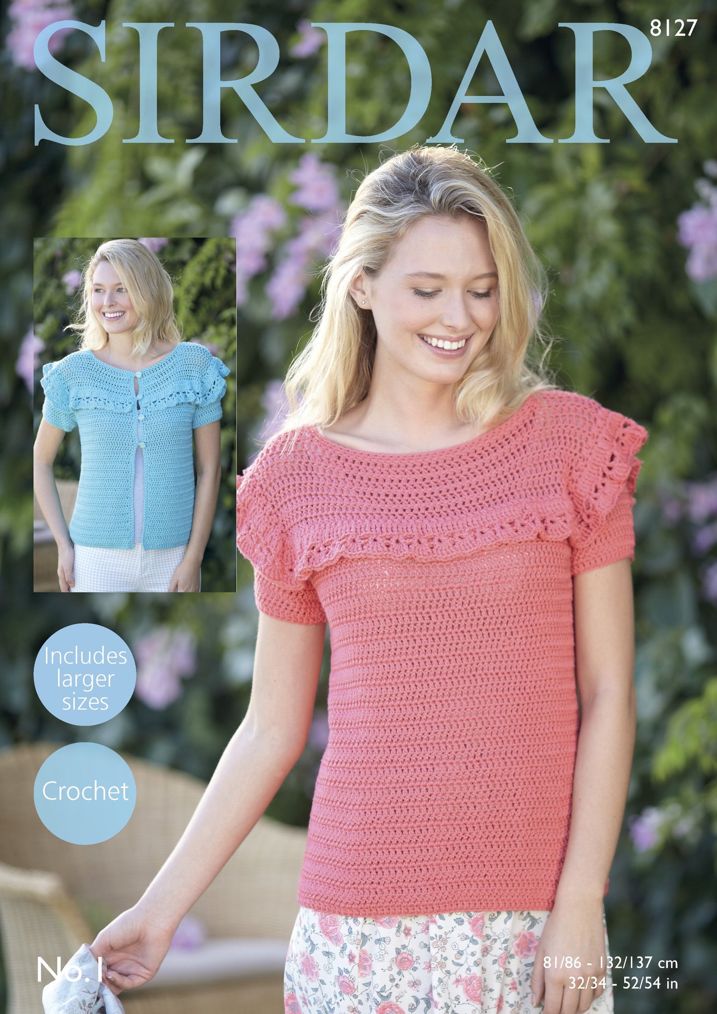 SIRDAR 8127 Cardigan & Top (Crochet) in Sirdar No.1 DK
