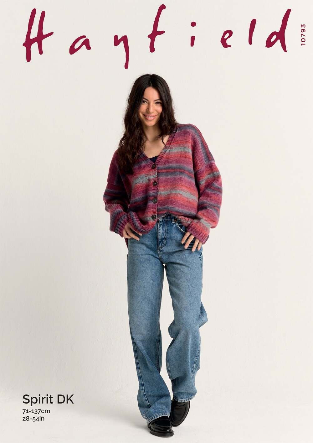 SIRDAR 10793  V‑Neck Cardigan in Hayfield Spirit DK