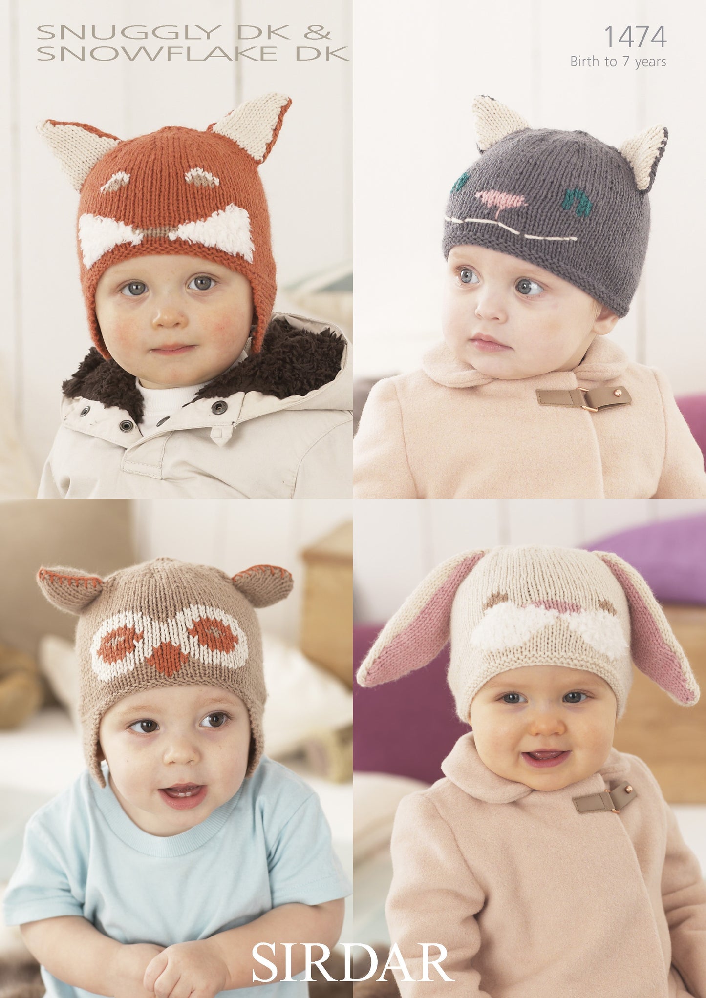 SIRDAR 1474  Babies and Childrens Hats and Helmets
