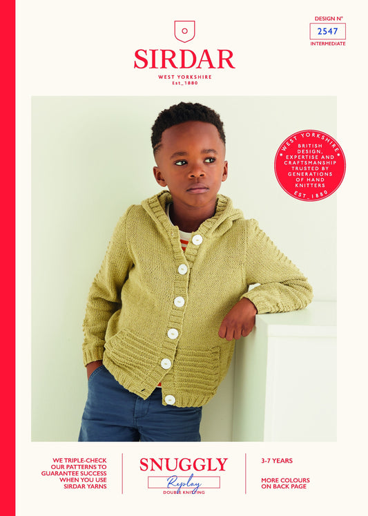 SIRDAR 2547  Boys Hooded Jacket