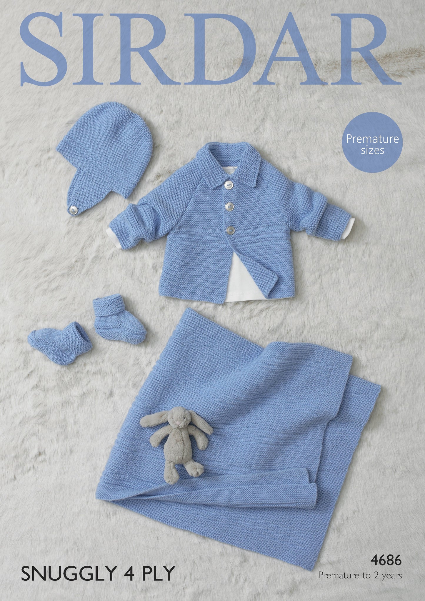 SIRDAR 4686   Boys Jacket, Hat, Blanket and Bootees