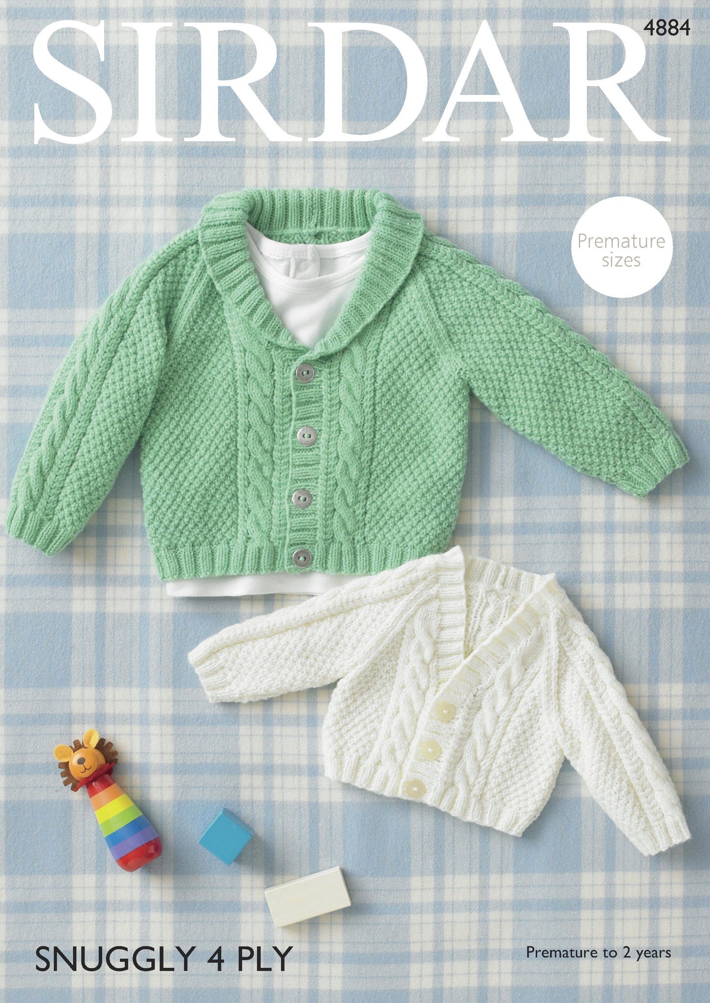 SIRDAR 4884   Baby Boy's Raglan Cardigans
