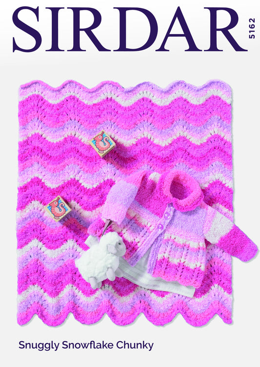 SIRDAR 5162  Coat & Blanket in Snuggly Snowflake Chunky