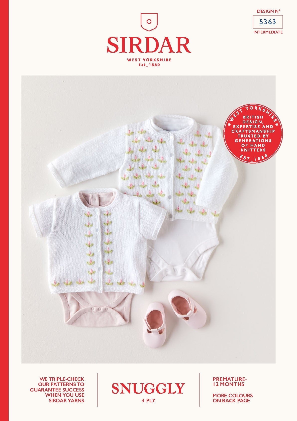SIRDAR 5363   Floral Baby Cardigans