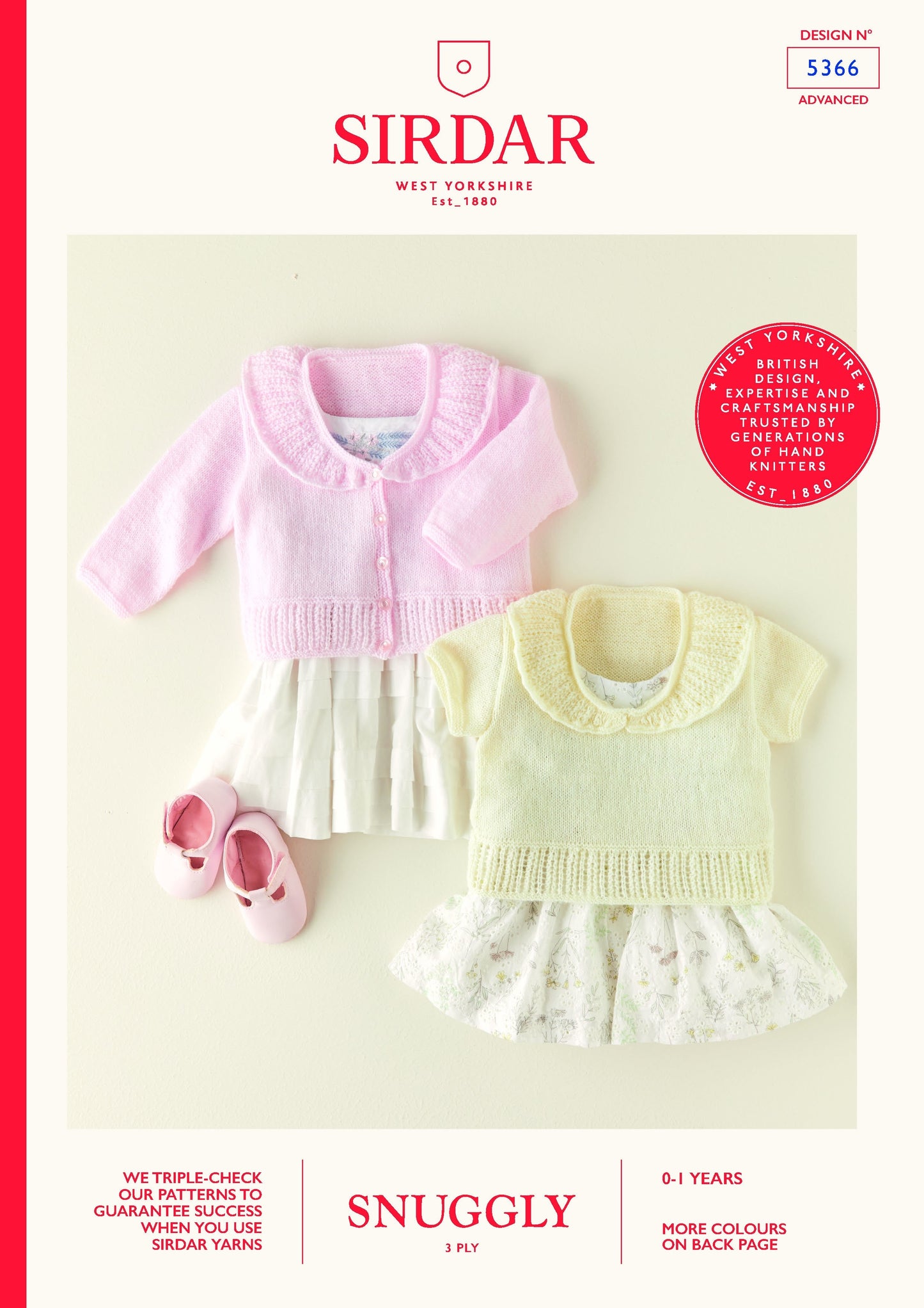 SIRDAR 5366   Baby Top and Cardigan