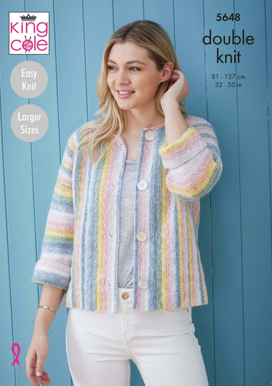 KING COLE 5648  Cardigans in Bramble DK