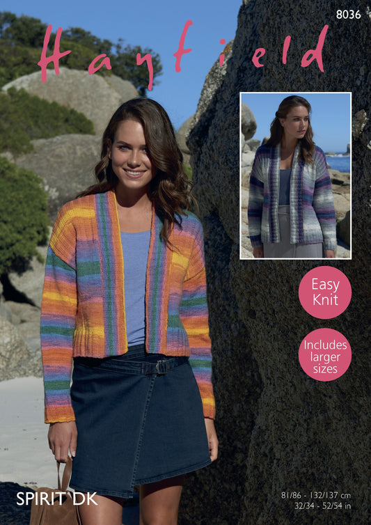 SIRDAR 8036  Jackets in Hayfield Spirit DK