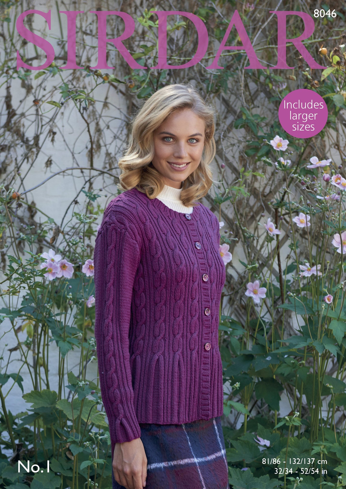 SIRDAR 8046  Cardigan in Sirdar No.1 DK