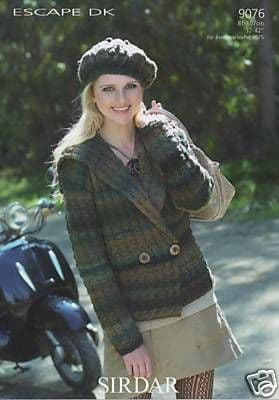 SIRDAR 9076  ESCAPE DK CARDIGAN JACKET KNITTING PATTERN