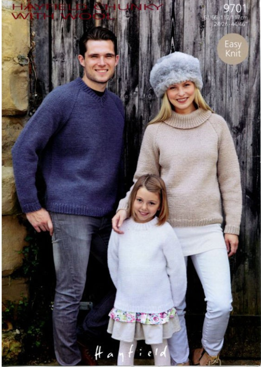 SIRDAR 9701  Childs, Ladies, Mens Sweaters
