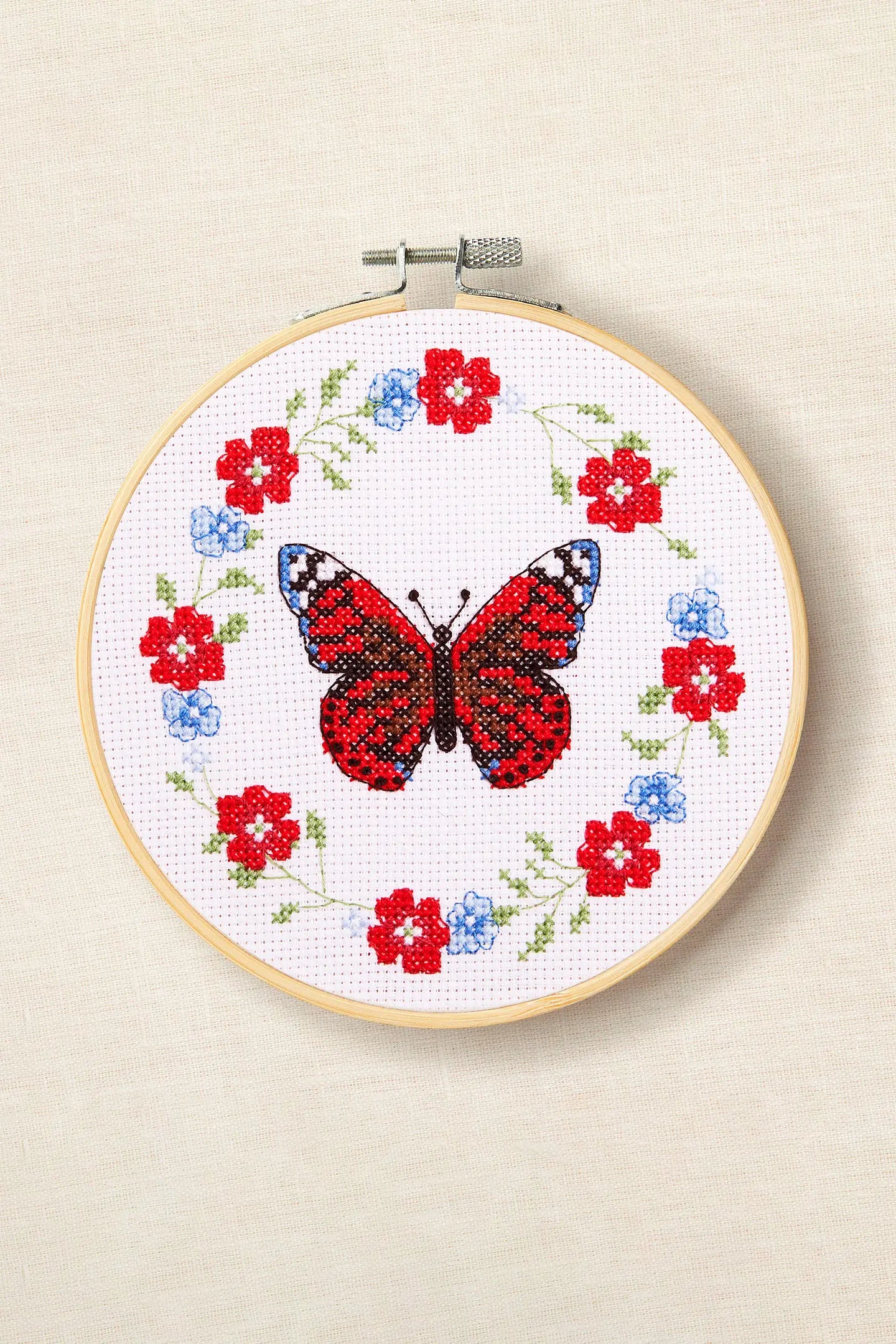 BUTTERFLY BLOOMS CROSS STITCH KIT