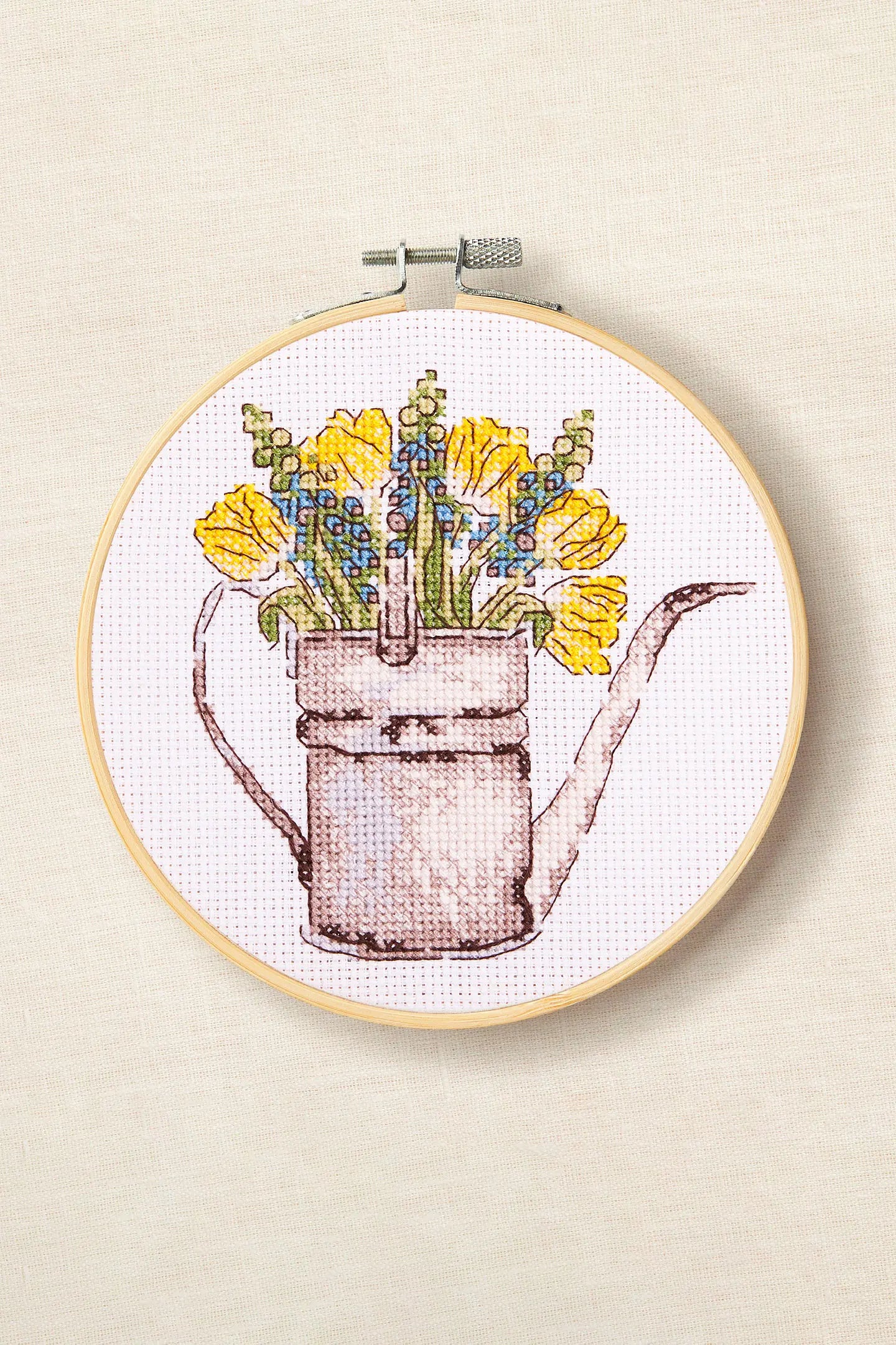FLOWERS WATERING CAN CROSS STITCH KIT