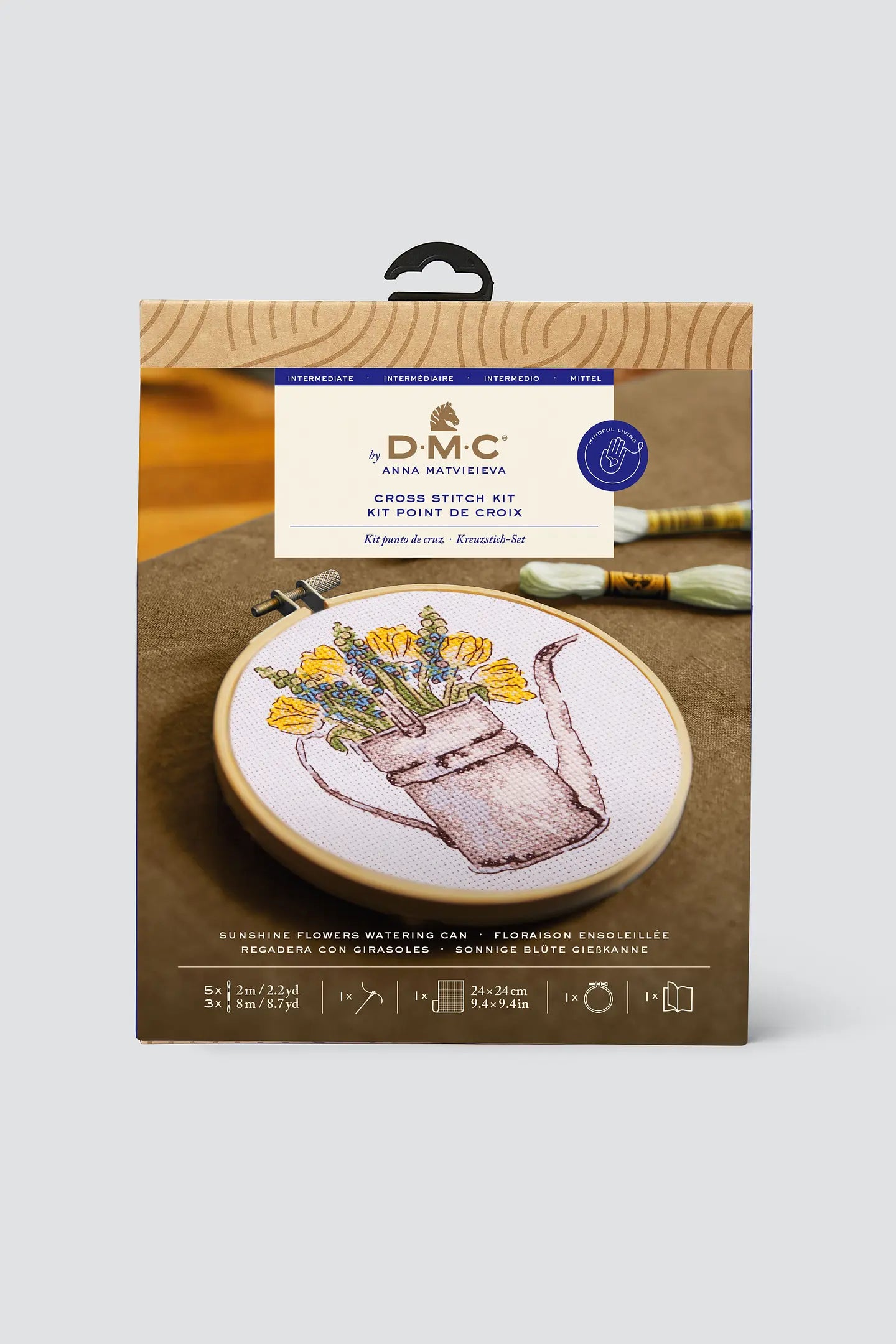 FLOWERS WATERING CAN CROSS STITCH KIT