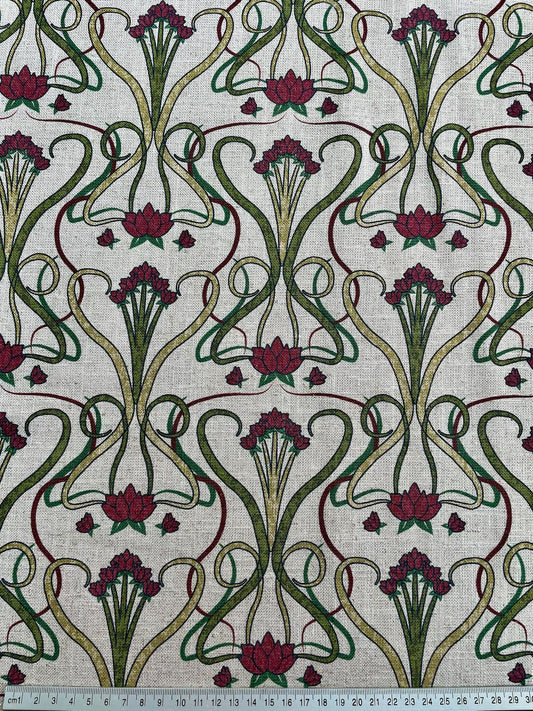 Art Deco Rose / Red Green
