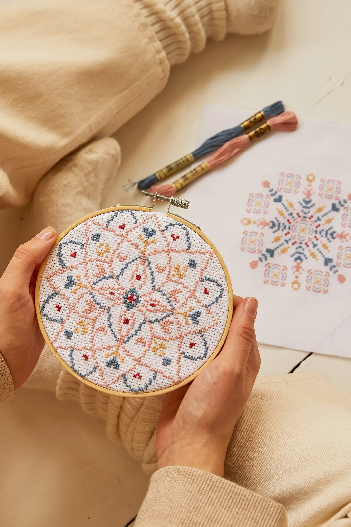 MEDITATIVE MANDALA CROSS STITCH KIT