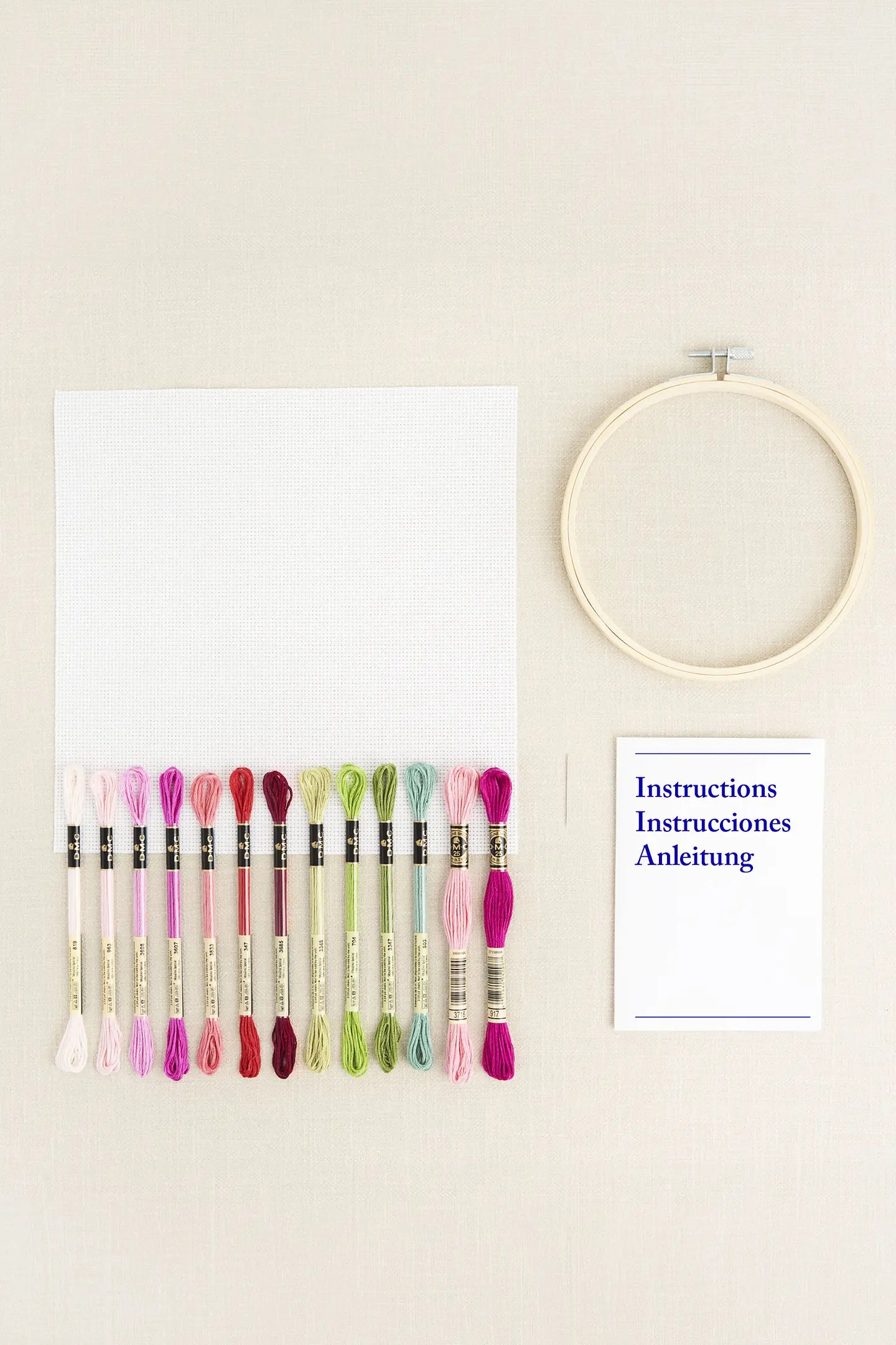 PINK PEONIES CROSS STITCH KIT