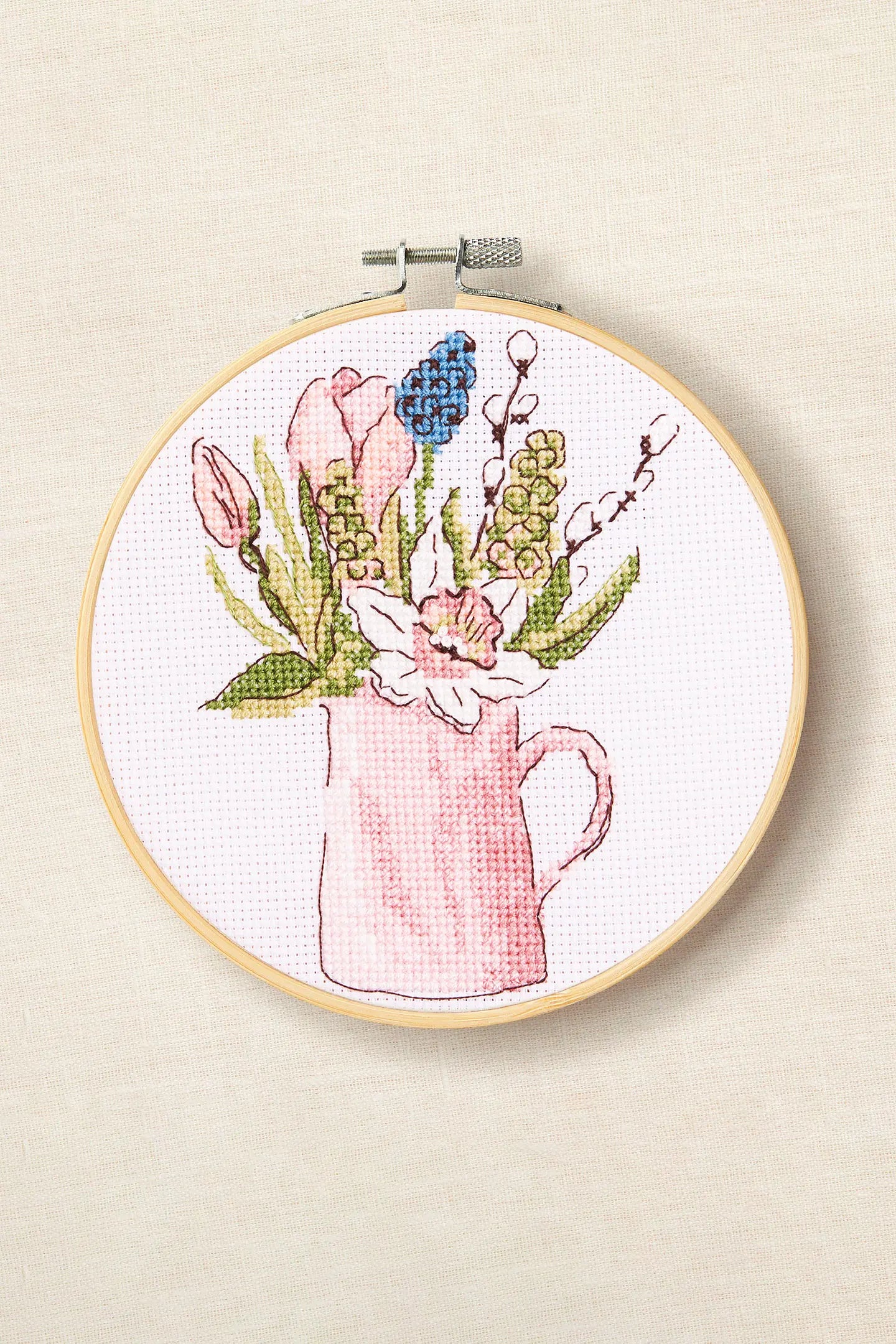 SPRING GARDEN JUG CROSS STITCH KIT
