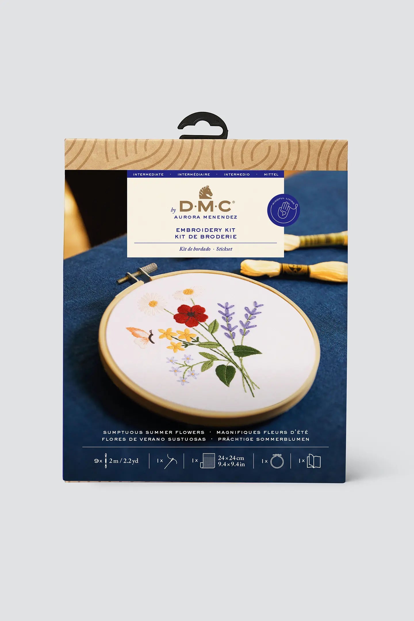 SUMMER FLOWERS EMBROIDERY KIT