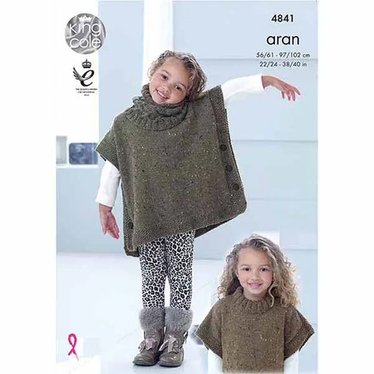 KING COLE 4841  Aran Tabard in Fashion Aran