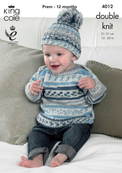 KING COLE 4012  Baby Set in Cherish DK