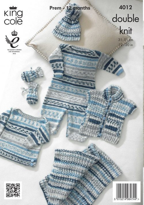 KING COLE 4012  Baby Set in Cherish DK