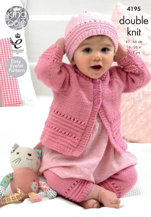 KING COLE 4195  Coat, Hat & Leggings in Cherish/Cherished DK