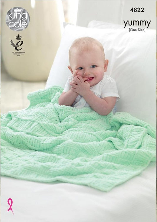 KING COLE 4822  Blankets in Yummy Chunky