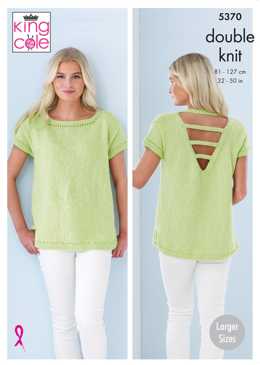 KING COLE 5370  Tops in Cotton Top DK