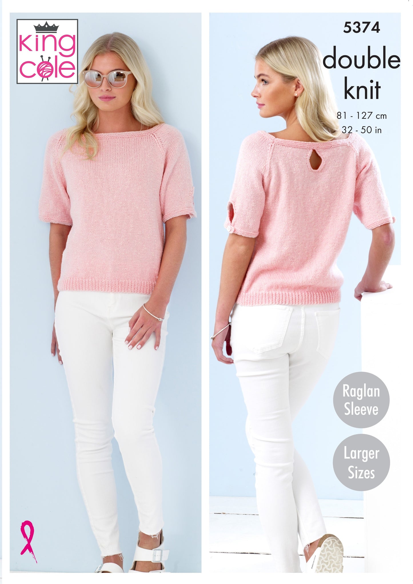 KING COLE 5374  Sweaters in Cotton Top DK