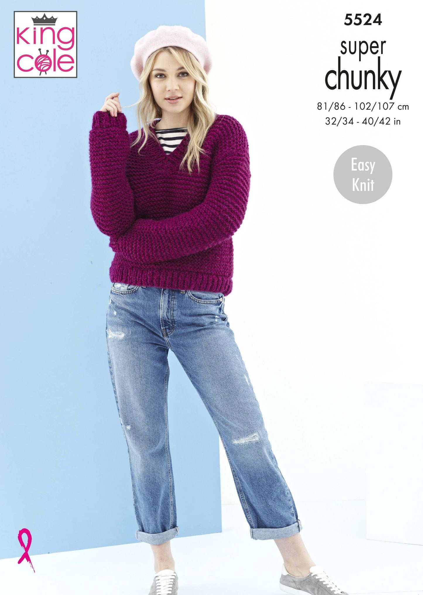 KING COLE 5524  Ladies Sweaters in Timeless Super Chunky