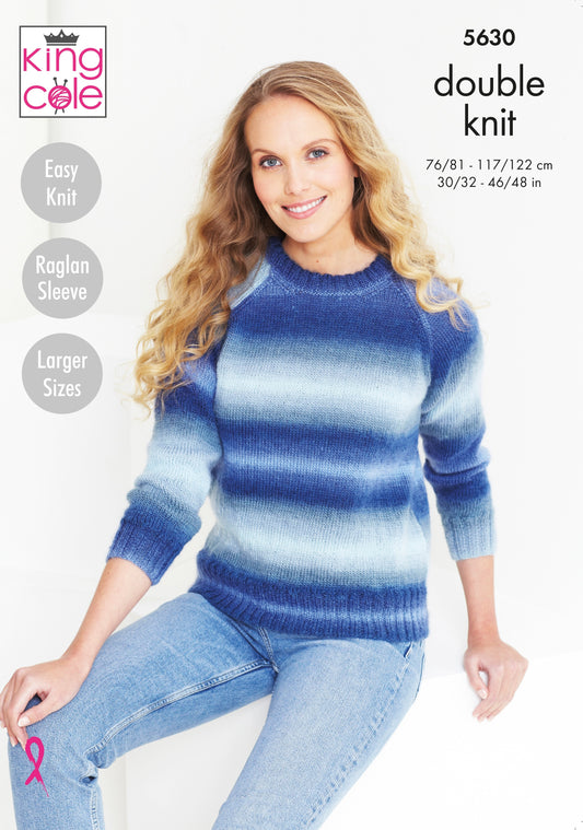 KING COLE 5630  Sweater & Accessories in Riot DK