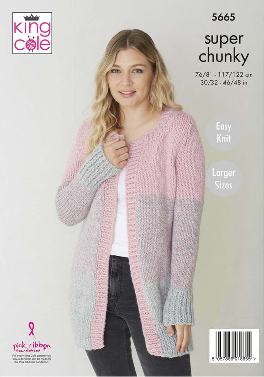 KING COLE 5665  Jackets in Timeless / Timeless Classic Super Chunky