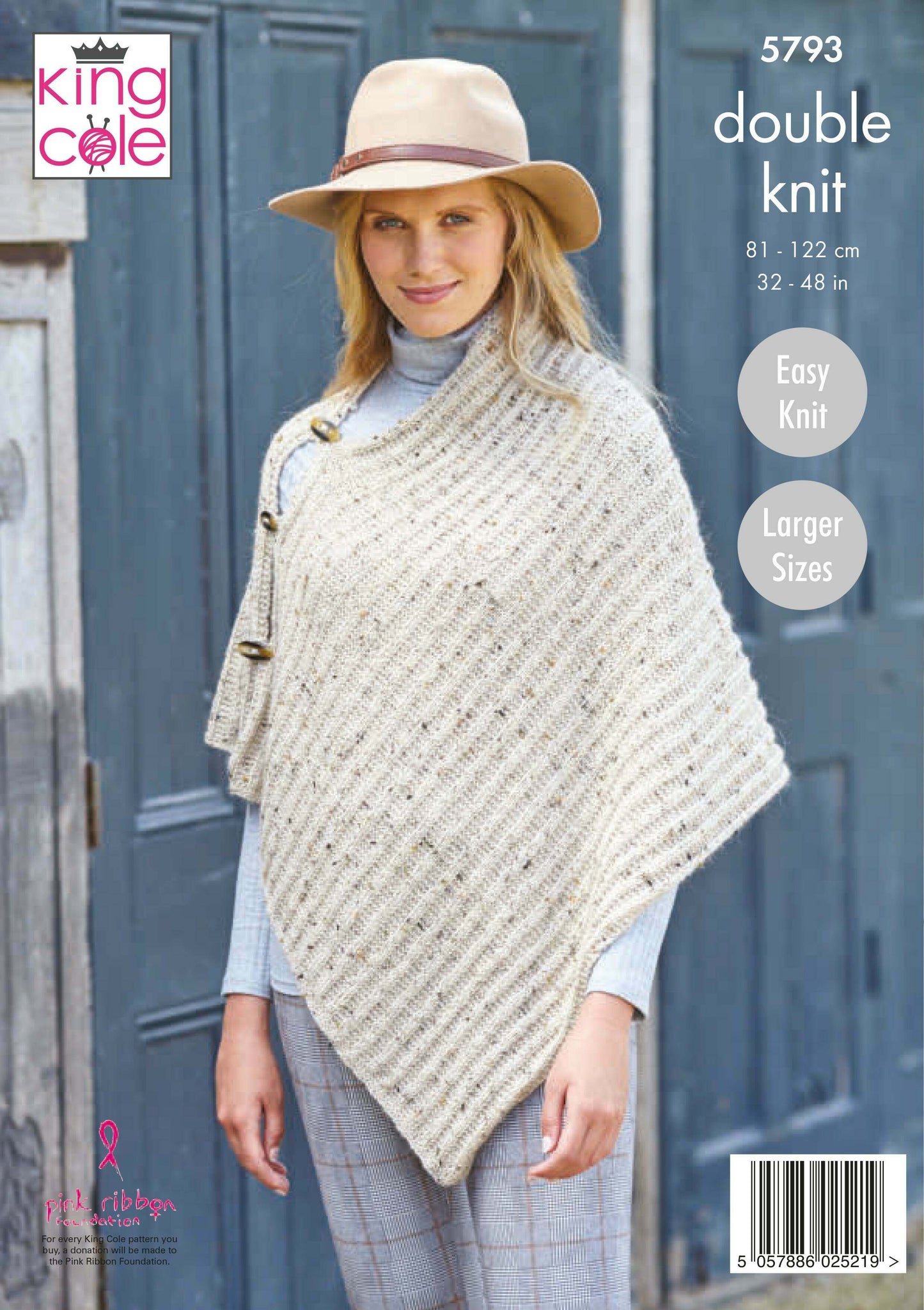 KING COLE 5793  Ladies Ponchos in Homespun DK