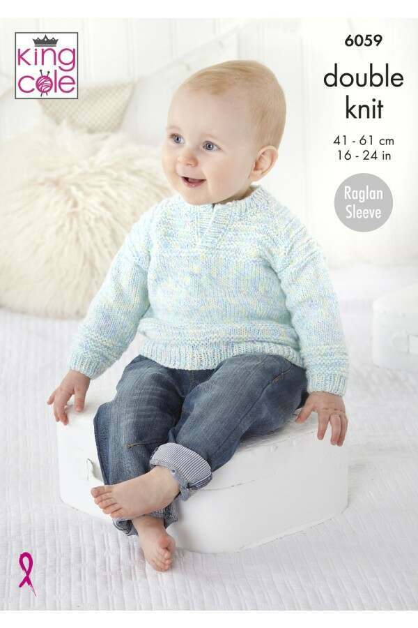 KING COLE 6059  Cardigans & Sweater in Cloud Nine DK