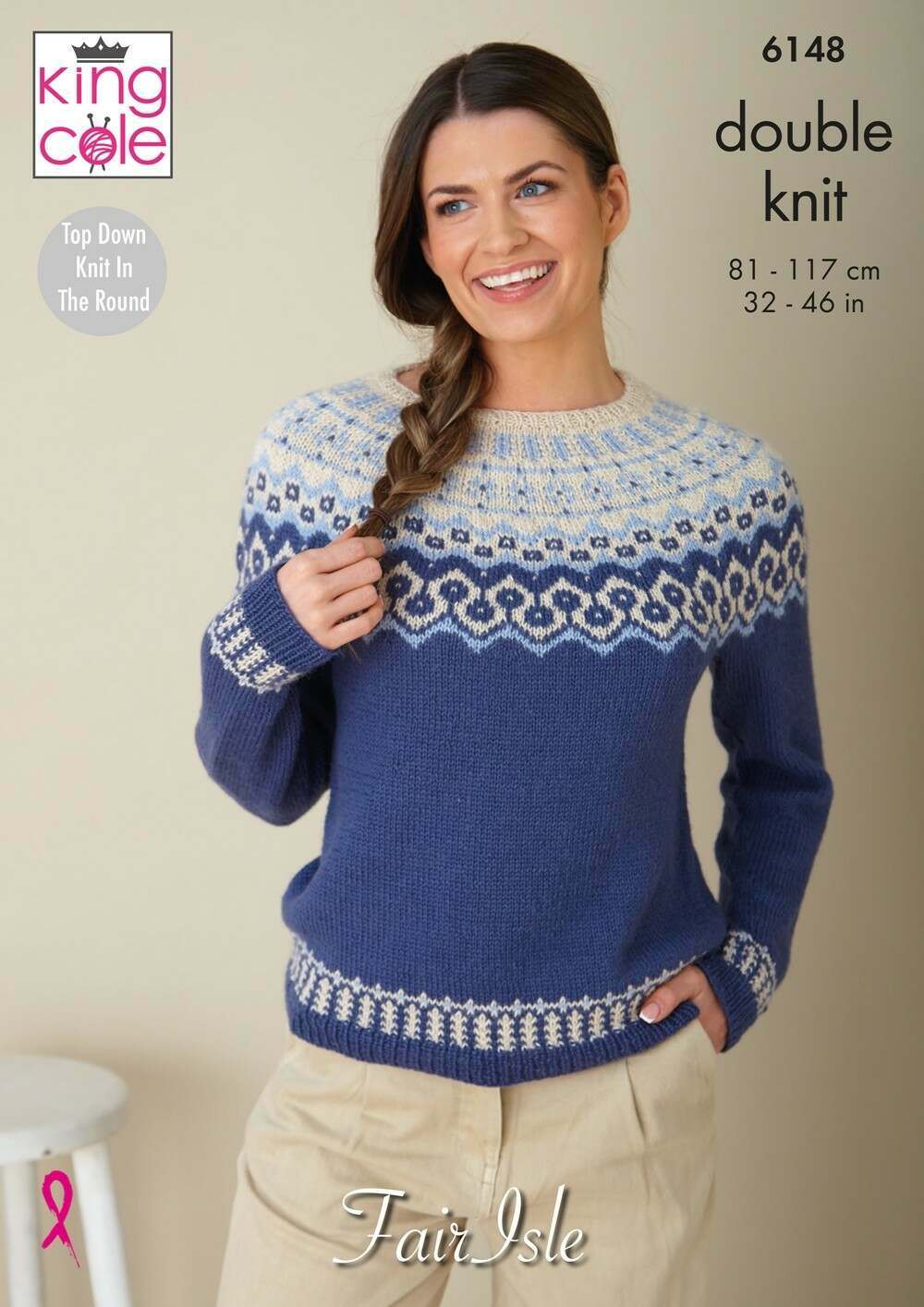 KING COLE 6148  Fair Isle Jumpers in Baby Alpaca DK