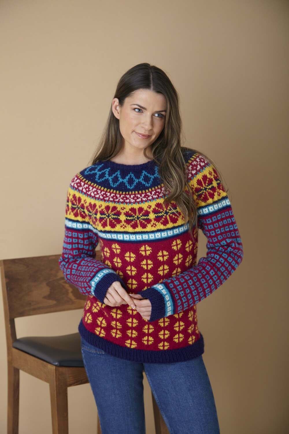 KING COLE 6151  Fair Isle Sweaters in Merino Blend DK
